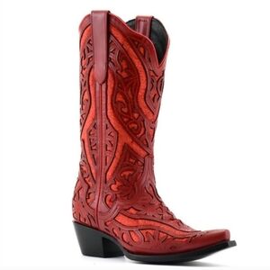 J.B. Dillon Red Western Cowboy Boots